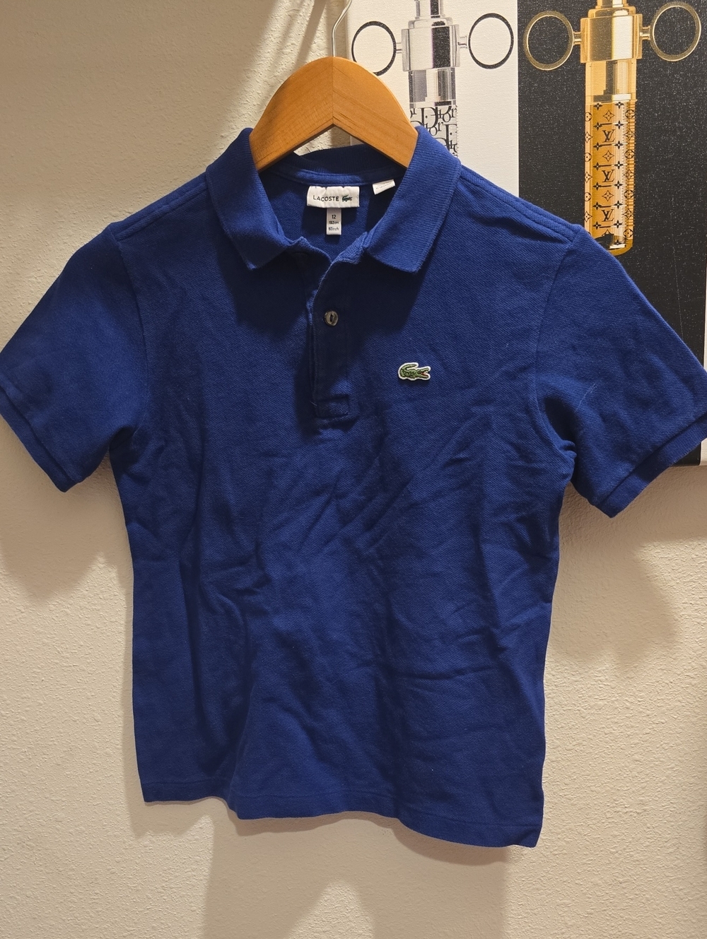 Lacoste Kids Blue Polo Shirt with Crocodile Logo